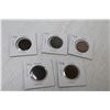 Image 2 : (5) Large Canadian Pennies (1906-07-08-09-10)