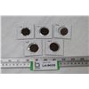 Image 1 : (5) Large Canadian Pennies (1916-17-18-19-20)