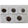 Image 2 : (5) Large Canadian Pennies (1916-17-18-19-20)
