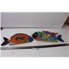 Image 1 : Pair of Carved Wall Mount Fish