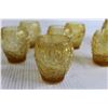 Image 2 : 1970s Amber Glass Decanter with (6) Matching Glasses