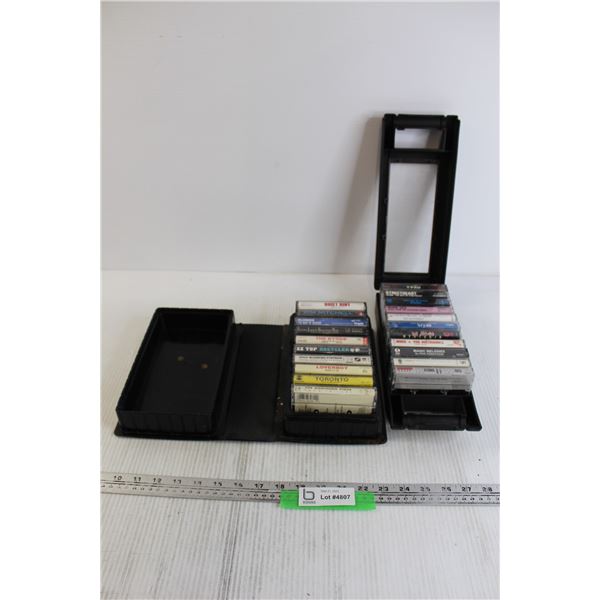 (21) Cassette Tapes in (2) Containers - Blondie, Def Leppard, Toronto