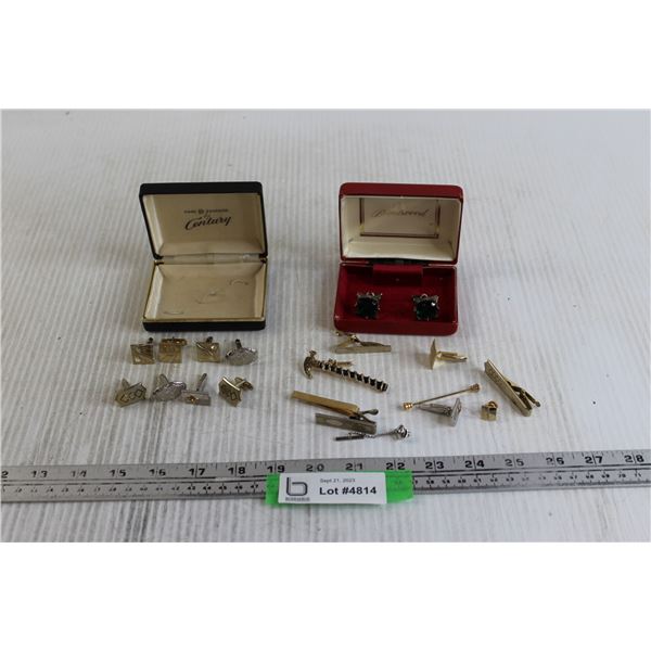 (20) Assorted Cuff Links and Tie Clips