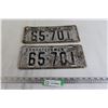 Image 1 : (2) Saskatchewan 1948 License Plates