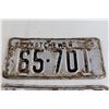 Image 2 : (2) Saskatchewan 1948 License Plates