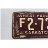 Image 2 : Saskatchewan 1954 Farm License Plate