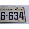 Image 3 : Saskatchewan 1961 License Plate