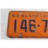 Image 2 : Saskatchewan 1963 License Plate