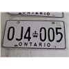 Image 2 : (2) Ontario 1989 License Plates