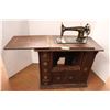 Image 1 : * Singer Model D458263 Sewing Machine with Ornate Wheeled Cabinet - 17" x 48" x 30" High