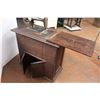 Image 3 : * Singer Model D458263 Sewing Machine with Ornate Wheeled Cabinet - 17" x 48" x 30" High