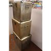 Image 2 : * (3x Bid Price) Metal 3-Piece Aviation-Themed Storage Trunk Set