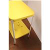 Image 3 : *  Vintage Yellow 2-Tiered Metal Wheeled Metal Cart  - 16" x 22" x 29" High