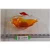 Image 1 : Art Blown Glass Swan Candy Dish