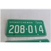 Image 2 : (2) 1969 Saskatchewan License Plates