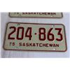 Image 2 : (2) 1975 Saskatchewan License Plates