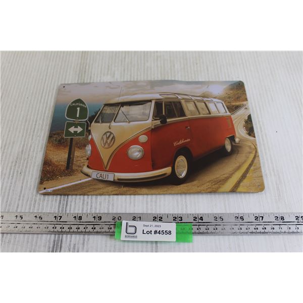 California Volkswagen Tin Sign - 12" x 8"