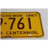 Image 3 : Saskatchewan 1967 License Plate