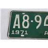 Image 2 : Alberta 1971 License Plate