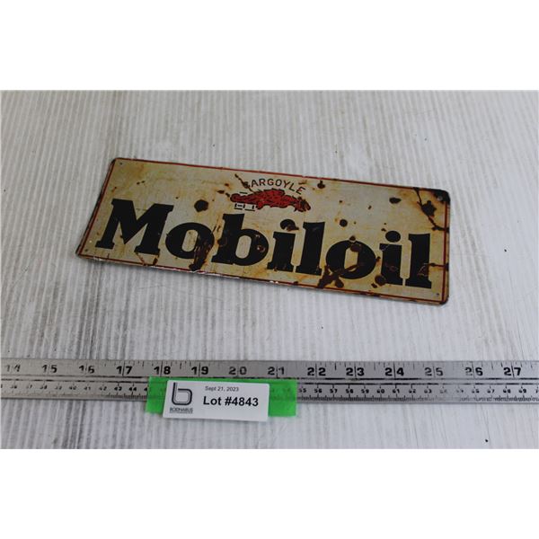 Gargoyle Mobiloil Sign - 10 1/2" x 5"