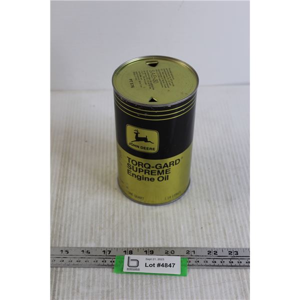 John Deere Torq Gard Supreme Engine Oil Tin