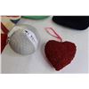 Image 3 : Golf Ball Pouch, (2) Flags - Saskatchewan and Britain, (2) Hats, Beaded Soft Heart Decoration