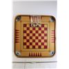 Image 2 : * Crokinole & Checkers Board with Pieces - 28 1/2" x 28 1/2"