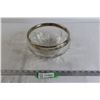 Image 1 : Sterling Silver Rimmed Bowl (Cut Glass) - 8 cm Diameter
