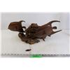 Image 1 : Wooden Fish Sculpture - (1) Wing is Broken