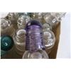 Image 3 : (16) Glass Insulators - Clear, Blue, Purple