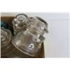 Image 4 : (16) Glass Insulators - Clear, Blue, Purple