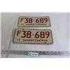 Image 1 : Pair of Saskatchewan 1975 License Plates