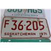 Image 3 : (3) Saskatchewan License Plates - 1969, 1971, 2011
