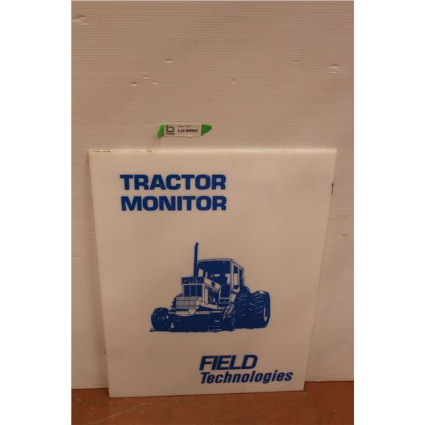 Tractor Monitor Field Technologies Sign - 18" x 24"