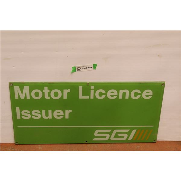 SGI Motor License Issuer Sign - 12" x 24"