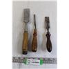 Image 1 : (3) Antique Wood Chisels