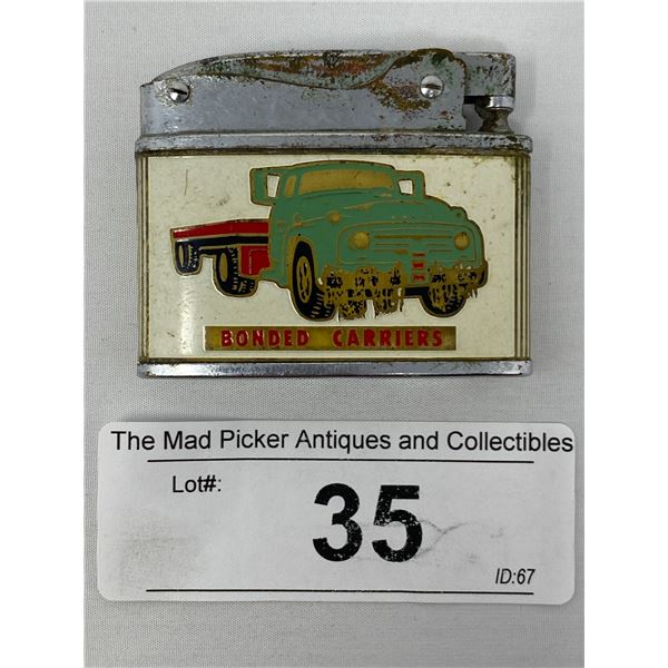 Vintage Advertising Lighter Bonded Carriers Chinook Highway Express