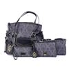 Image 1 : A Set of (4) Dooney & Bourke Gray Wallpaper Print Bags.
