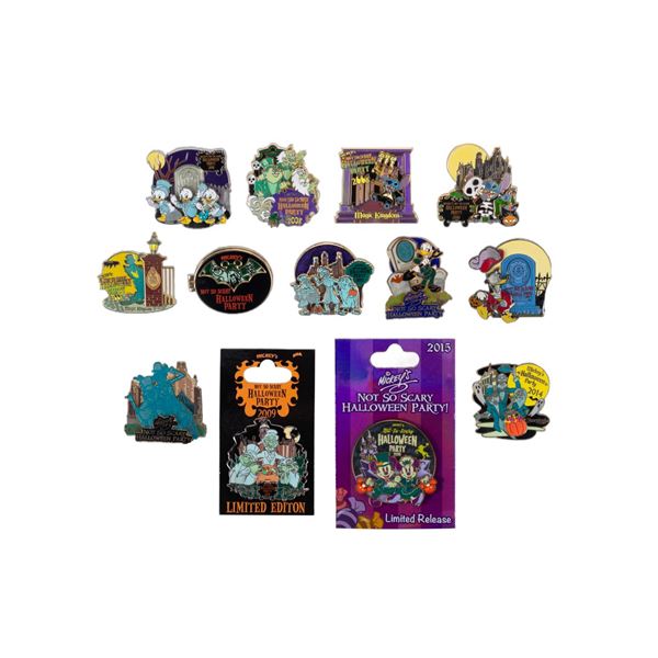 A Set of (13) Mickey's Not-So-Scary Halloween Pins.