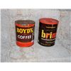 Image 1 : Pair Vintage Coffee Cans  Brim  Boyd's Pre French Pre Metric