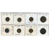 Image 2 : Lot of 8 USA One Cents:  1845 & 1852 Holed Large Cents; 1887, 1892, 1902 & 1906 Indian Head; 1917; 1