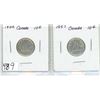 Image 1 : Lot of 2 Canada 10¢:  1956 & 1957