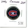 Image 1 : 2006p  Canada 25¢ colored Canadiens logo