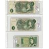 Image 1 : Lot of 3 Bank of England notes:  1960-77 One Pound (x2), 1978-81 One Pound