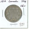 Image 1 : 1916 Canada 50¢