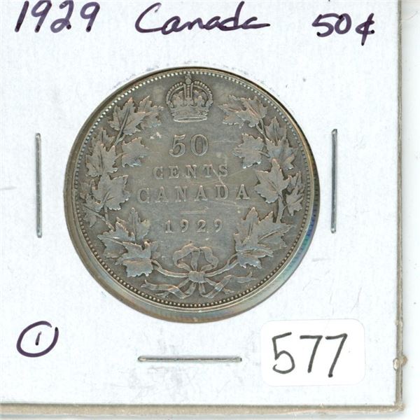 1929 Canada 50¢ (1.) Schmalz Auctions