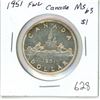 Image 1 : 1951 FWL Canada Silver Dollar