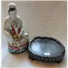 Image 2 : 10" Ceramic Buddha on wooden base