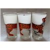 Image 1 : ESSO gas & oil vintage "Tony the Tiger" promo glasses x3