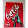 Image 1 : Vintage Cola Cola advertising sign vinyl 23" x 30 1/2